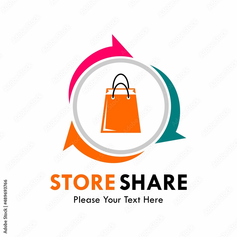 Store share logo template illustration