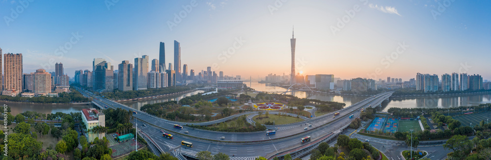 Naklejka premium Urban Scenery of Guangzhou, China