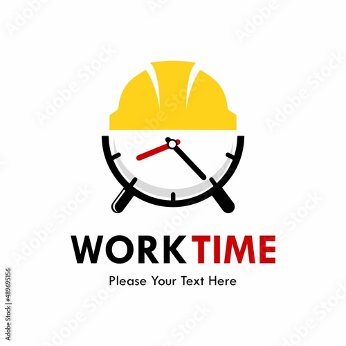 work time logo template illustration