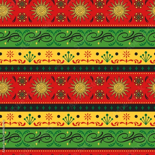 Mexican colorful vintage borders set