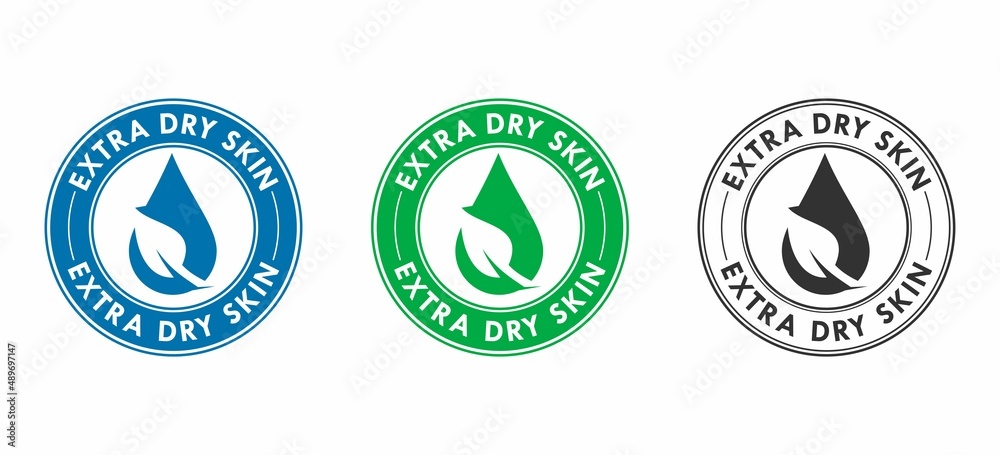 Extra dry skin logo template illustration