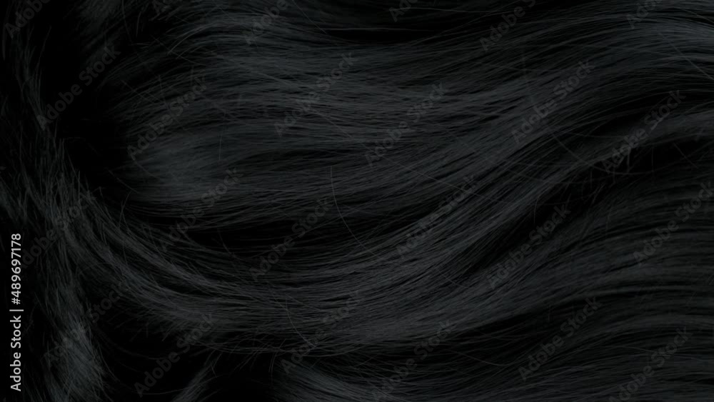Super Slow Motion Shot of Waving Black Hair at 1000 fps. Super Slow Motion Shot of Waving Black Hair at 1000 fps.