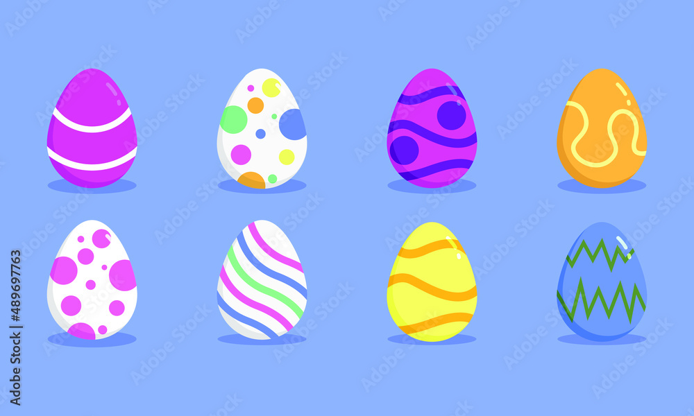 Set of Easter Eggs Illustration