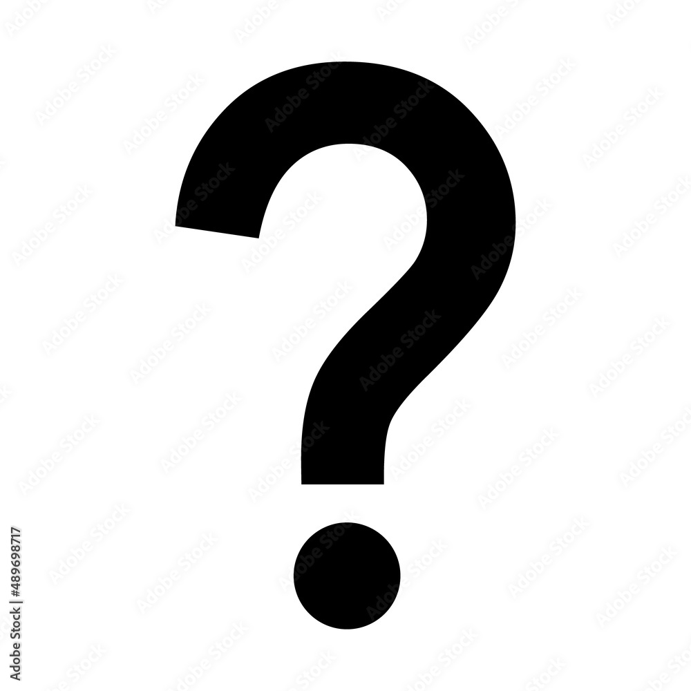 Question icon mark, help or ask bubble graphic symbol, web faq vector illustration