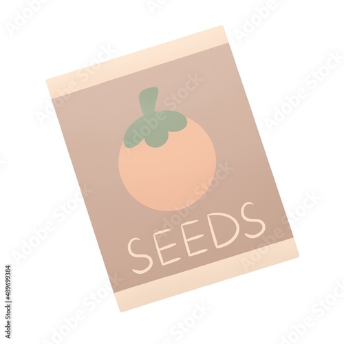 cute childish spring illustration - seeds
