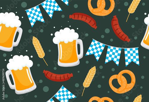 Oktoberfest seamless pattern