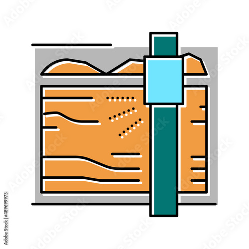 sawmill machine color icon vector illustration