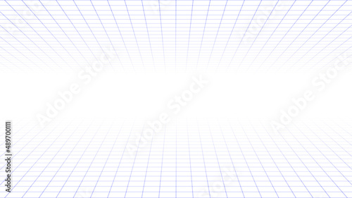 Abstract perspective black grid. Wireframe landscape. Vector illustration.