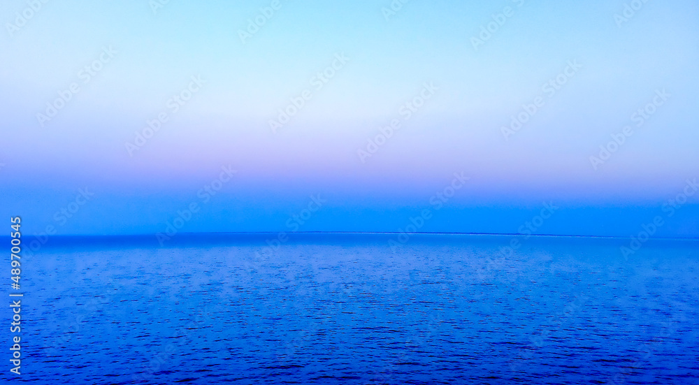 blue hour in the Mediterranean sea of Spain