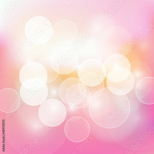 Abstract pink bokeh background. Vector illustration.