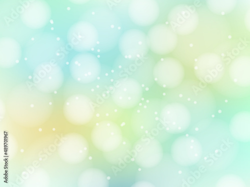 Abstract green bokeh background. Vector illustration.