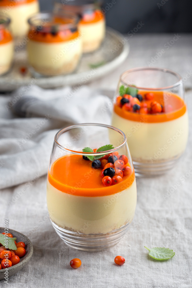 no-bake mango cheesecake with sea buckthorn jelly no-bake mango cheesecake with sea buckthorn jelly