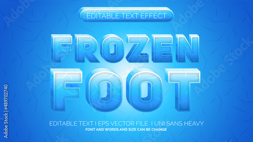 Editable Text Effect Frozen Style