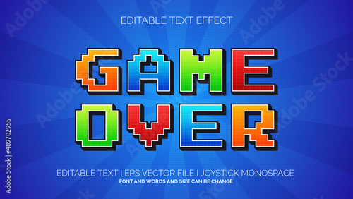 Editable Text Effect Game Pixel Style