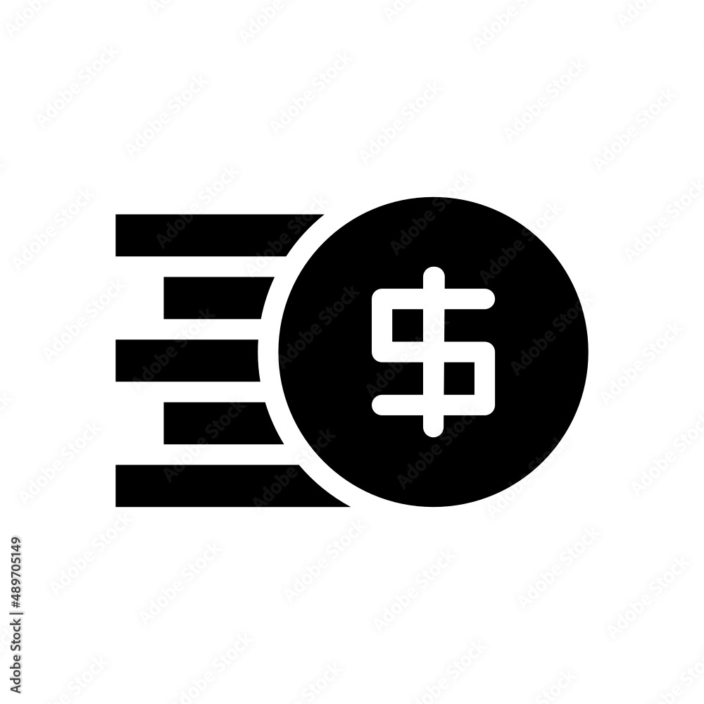 Obraz premium Dollars Icon Vector Illustration