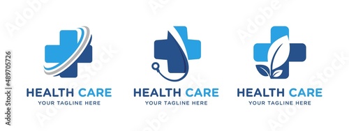 Set of health care Logo design vector illustration