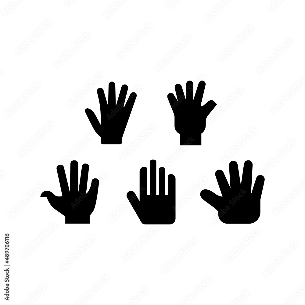 Hand Icon Set Vector Illustration Hand Icon Set Vector Illustration