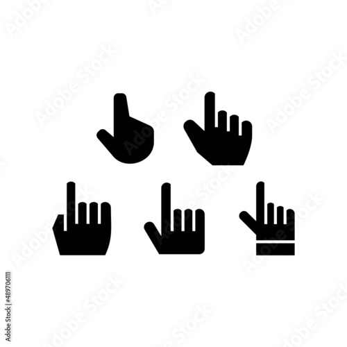 Pointing Icon Set Vector Illustration