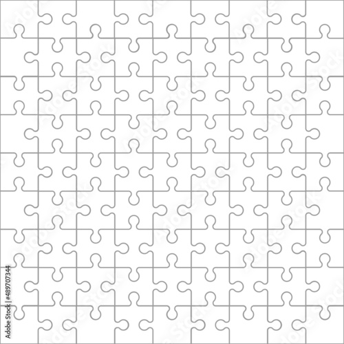White puzzles. Business background. Vector