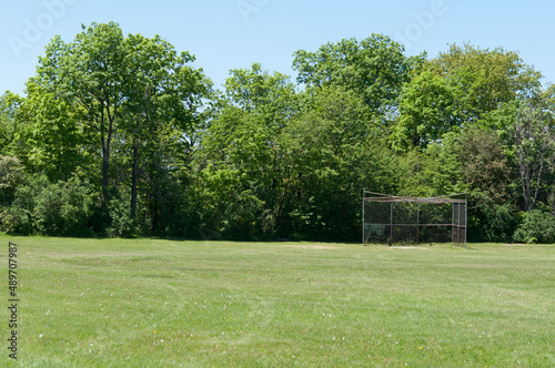 trees in the park (with abandoned baseball diamond)