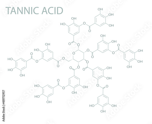 Tannic acid molecular skeletal chemical formula.	