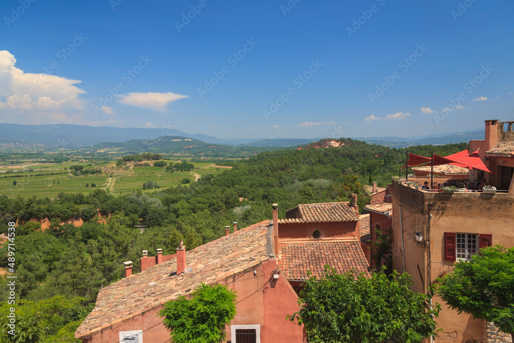 Ausblick von Roussillon (Vaucluse)