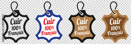 ÉTIQUETTE CUIR 100% FRANÇAIS