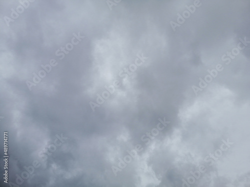 Dark gray nimbostratus cloud bakground. Nimbostratus clouds are associated with rainy, dreary days. 