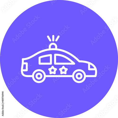 Police Car Icon Style