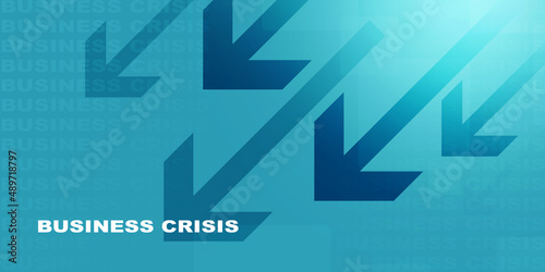  3d illustration business Crisis concept 