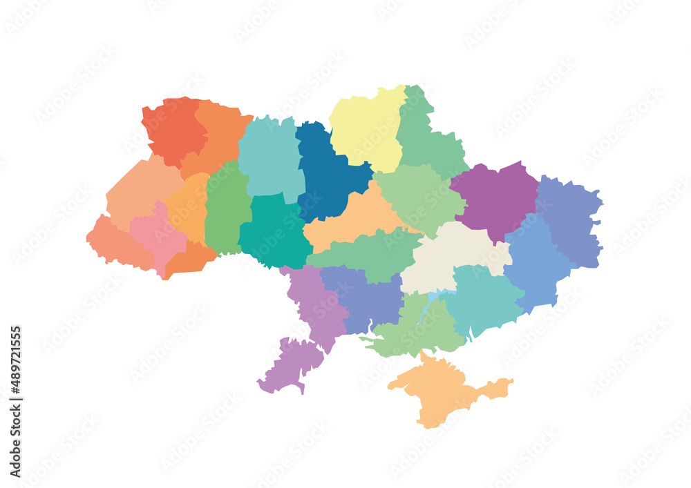 map of Ukrainian continent in low-poly style