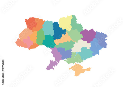 map of Ukrainian continent in low-poly style