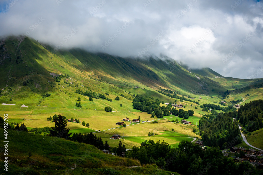 Mountain landscape in The Grand-Bornand, France