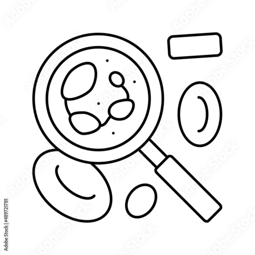 megaloblastic anemia researching line icon vector illustration