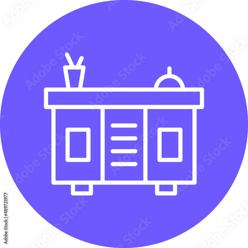 Counter Desk Icon Style
