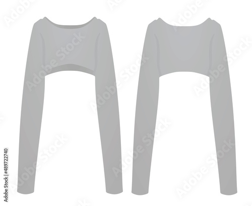 Grey woman sweater. vector illustration