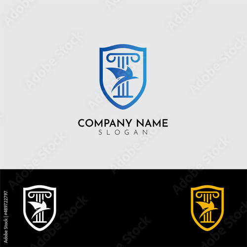 Law firm logo icon design. Justice law logo template design. Lawyer legal law firm logo design. Law firm logo ideas