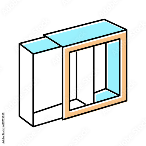 cosmetic set box color icon vector illustration
