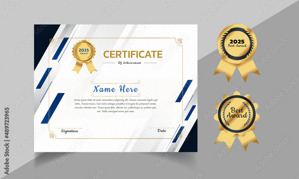 Fototapeta premium Certificate Template Design