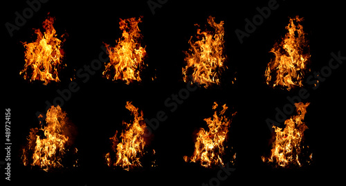 a bonfire of thermal energy on a black background 12 images of different types of electricity