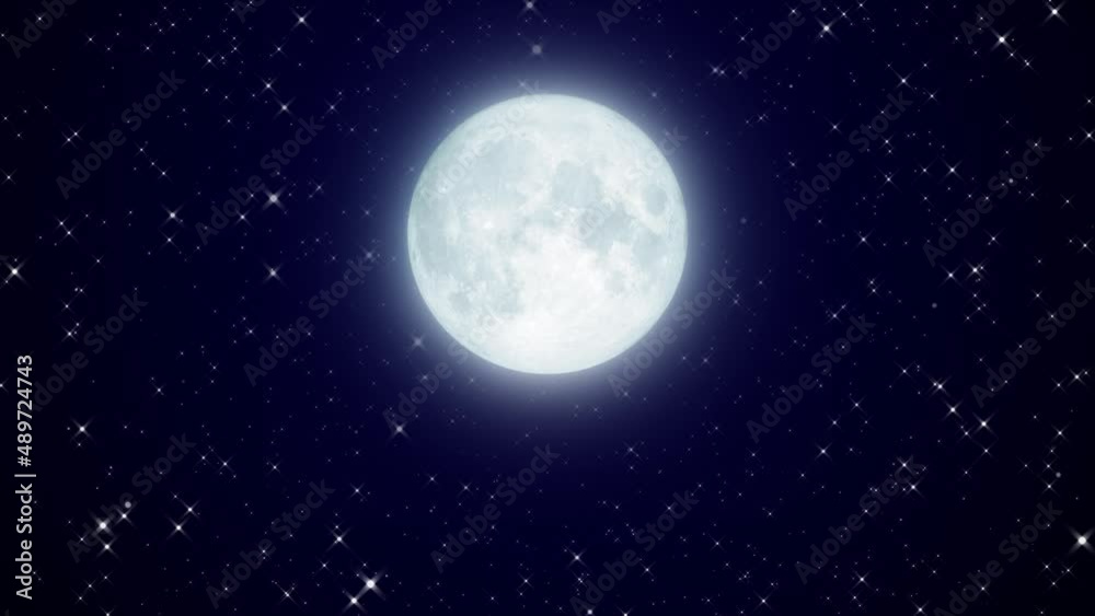 full moon and starry night animation,glowing and shiny stars and big moon,space and galaxy,dark night sky full moon and starry night animation,glowing and shiny stars and big moon,space and galaxy,dark night sky