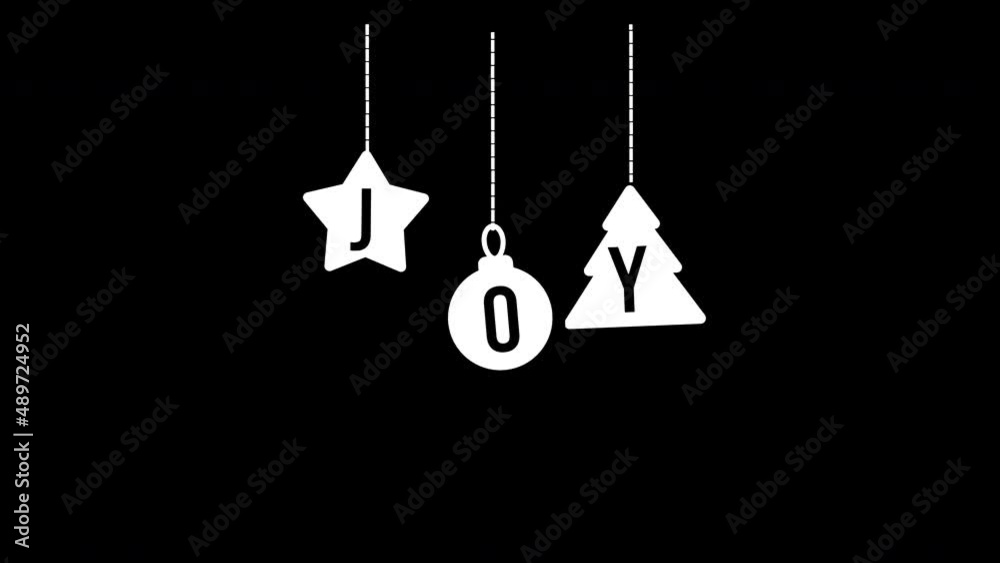 Animated Hanging Joy Icon over black background Animated Hanging Joy Icon over black background
