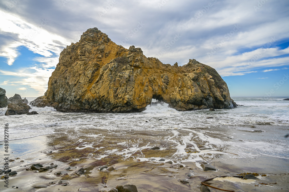 Keyhole Rock at Pfeiffer Beach in Big Sur