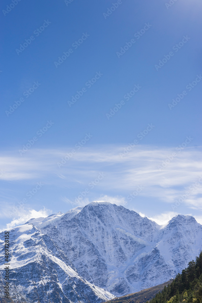 Breathtaking panorama of morning wild nature high in mountains Breathtaking panorama of morning wild nature high in mountains