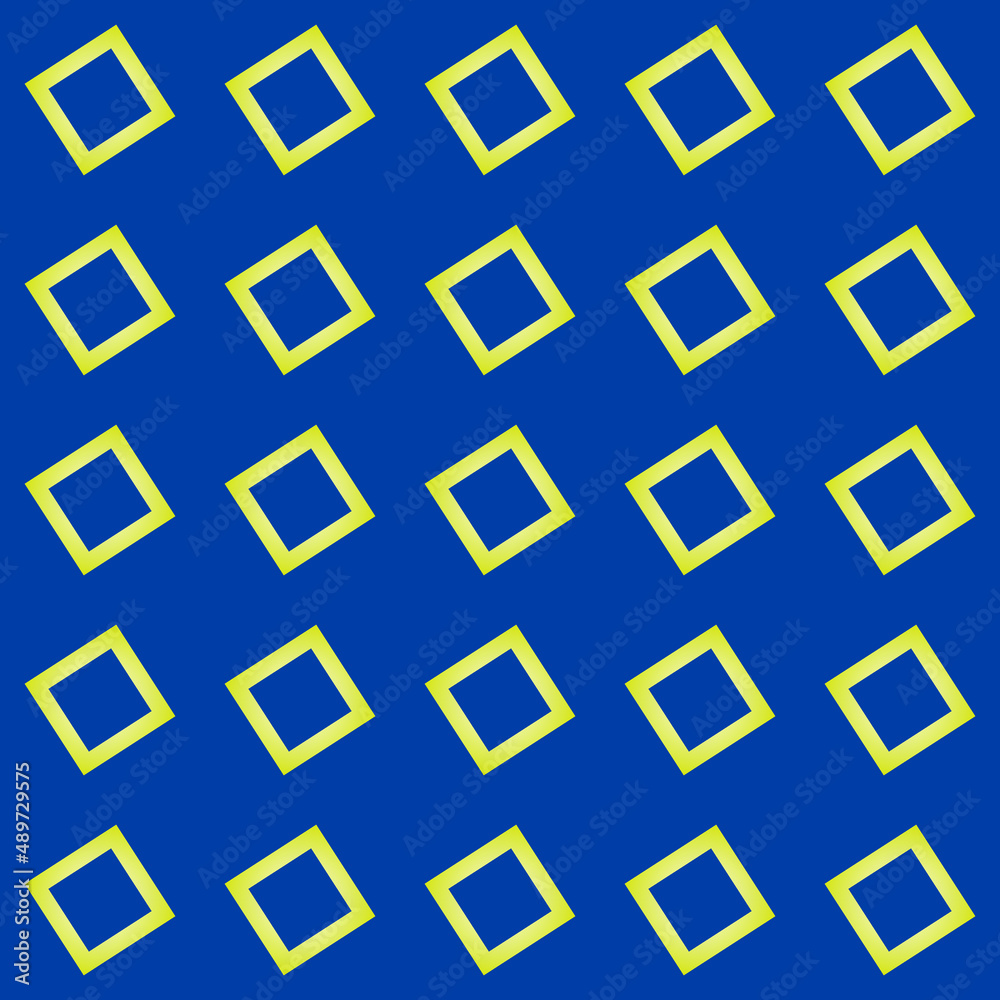 Golden squares on a blue background