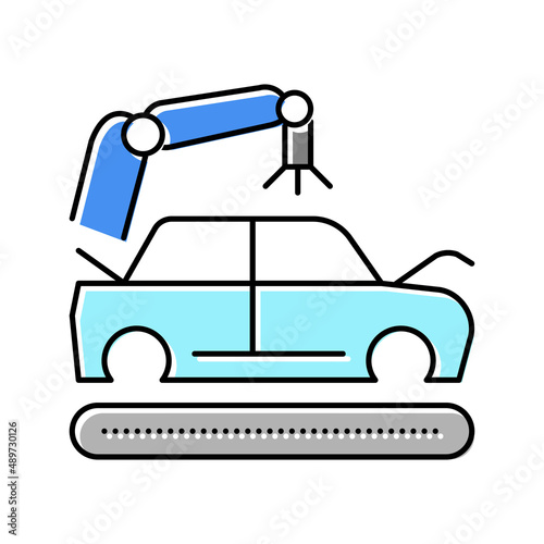 apply primer on car body color icon vector illustration