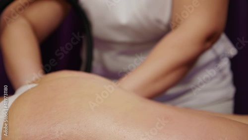 Wallpaper Mural Pretty buttocks, legs woman receiving anti-ageing anti-cellulite massage vacuum rf lifting, spa salon. Wellness body, Rf skin care tightening, beauty treatment rejuvenation procedure anti-fat therapy Torontodigital.ca