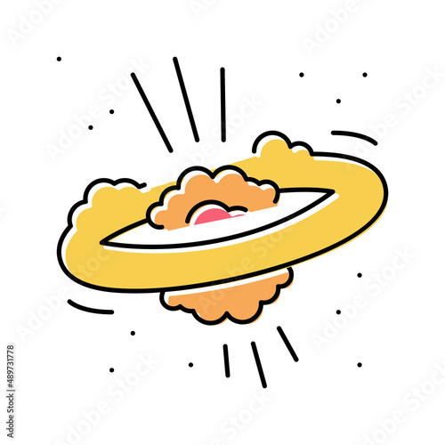 big bang color icon vector flat illustration