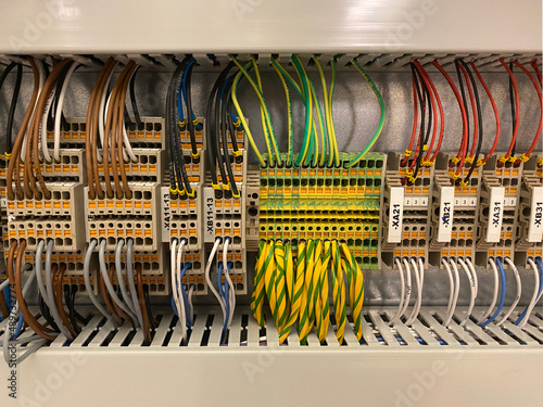 24V cabling in a ships main switchboard panel cabinet