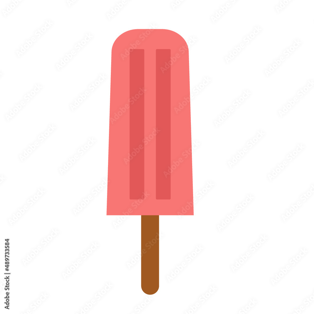 Delicious ice cream on a stick. Simple refreshing ice cream vector. Delicious ice cream on a stick. Simple refreshing ice cream vector.